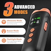 economico Supporto e Cura degli Animali-Dispositivo antiabbaio 4 in 1 per cani con pannello di visualizzazione, dispositivo antiabbaio ricaricabile di tipo C da 2500 mAh, dispositivo di addestramento a ultrasuoni per cani, raggio di