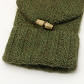 お買い得  メンズのスカーフ ＆ 手袋-男性用 1ペア ハーフフィンガー ウインター ニット手袋 ファッション 近代の 手袋 保温 編み カラーブロック 秋 ブラック グリーン ライトグレー ダックグレー