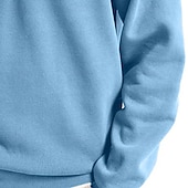 baratos Suéteres básicos-Homens Moletom Estacionar Moletom com zíper Azul Claro Colarinho Clerical Meio Zíper Tecido Zíper Casual Diário Desportos e Ar livre Roupa de rua Legal Roupa de Esporte Primavera &amp; Outono Roupa