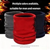 Недорогие отопление охлаждение-2 зимних теплых гетра для шеи для мужчин – утолщенные, дышащие, с мягкой флисовой подкладкой, ветрозащитные для езды на велосипеде и активного отдыха, универсальные, можно носить как грелку для шеи,