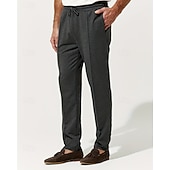 Herre Joggebukser Bukser Plisserte bukser Snorer Lomme Elastisk midje عادي Komfort Sport & Utendørs Daglig Mote Fritid Svart Grå Mikroelastisk billige Rett ben-Herre Joggebukser Bukser Plisserte bukser Snorer Lomme Elastisk midje عادي Komfort Sport & Utendørs Daglig Mote Fritid Svart Grå Mikroelastisk