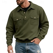 abordables Sudaderas Básicas_-Hombre Sudadera Gris Claro Diseño Plano Bolsillo Diario Deporte Festivos Poliéster Ropa de calle Básico Casual Primavera &amp; Otoño Ropa Sudaderas con capucha Sudaderas Manga Larga