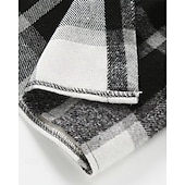 halpa flanellipaidat-Miesten Paita Rento paita Flanellipaita Button Up paita Rubiini Pitkähihainen Skottiruutukuvio Kauluskäänne Katuvaatteet Loma Tasku Vaatetus Puuvilla Muoti Vapaa-aika Mukava