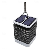 economico Luci decorative-Lanterna solare a LED impermeabile, luce danzante, luci di candela, lampada a fiamma tremolante, lanterne a ombrello, luce notturna, sensore automatico per giardino, patio, cortile