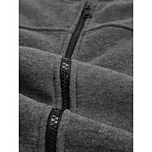 economico Felpe di base-Per uomo Maglia Felpa con zip Felpa con zip intera Nero Rosso Blu marino Blu Grigio scuro Colletto Mao Semplice Tasca Sport &amp; Outdoor Quotidiano Ferie Cotone Streetwear Essenziale Casual Autunno