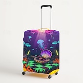 baratos Desgaste em casa e chinelos em casa-Capa protetora elástica para mala de viagem com estampa inspirada no oceano.