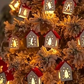 halpa LED-hehkulamput-Puukoti keijukaisvalosarja 1,5m 10LED paristokäyttöinen gaalarit uuttuun häihin juhliin lomapuutarhaan parvekkeelle ikkunakoristeet