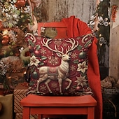 1 st Sammet Örngott, Mönster Enkel Ledigt Fyrkantig Traditionell Klassisk billiga Julbäddset-1 st Sammet Örngott, Mönster Enkel Ledigt Fyrkantig Traditionell Klassisk