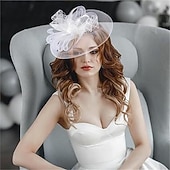 billige Fascinatorer-fascinators Tøy Fjær Fedora Bryllup Te Fest Hesteløp cocktail Elegant Årgang dame Med Fjær Hodeplagg Hodeplagg