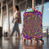 baratos Desgaste em casa e chinelos em casa-Capa protetora elástica para mala de viagem com estampa artística.