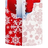 olcso Ingek-Karácsony Hosszú ujjak Gombos ing Mikulás Grafikus Újdonságok Vicces mert Férfi Felnőttek 3D nyomtatás mert Karácsony Farsang Újév Parti