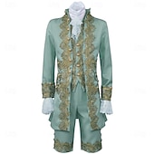 cheap Outfits-Rococo Baroque Victorian Outfits Fancy Dress Men's Royal Halloween Carnival Performance Party Masquerade Adults' Coat Pants Collar All Seasons