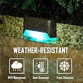 olcso Pathway Lights &amp; Lanterns-napelemes teraszvilágítás kültéri, napelemes oldalsó lámpák, vízálló LED-es lámpa kültéri teraszokhoz, korláthoz, lépcsőkhöz, lépcsőfokokhoz, kerítéshez, udvarhoz és teraszhoz, karácsonyi dekorációs