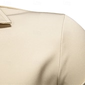 preiswerte Herrenhemd zum Knöpfen-Herren Hemd Sommerhemd Freizeithemd Strandhemd Knopfhemd Schwarz Weiß Kaki Langarm Einfach Revers Urlaub Hawaiianisch Knöpfe Bekleidung Mode Lässig Bequem