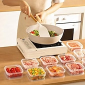 levne Kuchyňská úložiště-Lednička mražené maso box na konzervaci potravin průhledná mrazicí nádoba na maso a zeleninu s víkem chladnička mražené maso přihrádka na maso mrazák box na uchovávání čerstvého jídla