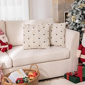 levne Vánoční povlečení-Vánoční povlaky na polštáře s ozdobou na stromeček, měkké plyšové povlaky na polštáře z umělé kožešiny, povlaky na polštáře na vánoční stromeček na svátky, zimní domy, pohovky, postele, verandy,