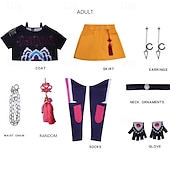 billiga Tjejdräkter-Koreansk idolinspirerad Popstjärna Cosplay-kostym Cosplay Peruker Cosplay kostym for Flickor Barn Halloween Barnens Dag Maskerad