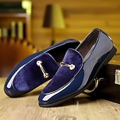 رخيصةأون أحذية لوفر-حذاء رجالي من الجلد الصناعي باللون الأخضر مع حلقات ذهبية مزخرفة - حذاء أنيق ومريح لحفلات الكريسماس والتجمعات الرسمية