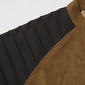 baratos camisetas básicas-Homens Camiseta Camisa Henley Manga Longa Colarinho Chinês Outono Inverno Primavera &amp; Outono Bloco de cor Vintage Diário Casual Cordões Ao ar livre Casual Roupa Esportiva Marron Escuro cáqui Cinzento