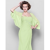 voordelige bruiloft gast wraps-Sjaals Dames Wrap Bolero Shrug Jassen  Jas Elegant Zonbescherming 3/4 Lengte Mouw Chiffon Bruiloft Gast Wikkels Met Effen Kleur Voor Bruiloft Lente om indruk te maken