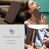 Недорогие Чехлы для iPhone-телефон Кейс для Назначение iPhone 17 Pro Max 17 Air 17 i16 15 14 Pro Max Plus 13 Pro Max Mini Кошелек для карт Защита от удара Ретро Кожа PU