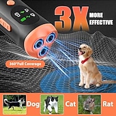 economico Supporto e Cura degli Animali-Dispositivo antiabbaio 4 in 1 per cani con pannello di visualizzazione, dispositivo antiabbaio ricaricabile di tipo C da 2500 mAh, dispositivo di addestramento a ultrasuoni per cani, raggio di