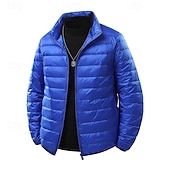 abordables Manteaux &amp; vestes-Homme Manteau d'Hiver Doudoune Veste Matelassée Avec Poches 50% duvet de canard blanc Vacances Tenue quotidienne Date Régulier Mode Occasionnel Confortable Chaleur Thermique Automne Hiver Couleur