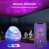 abordables Luces de Decoración de Habitación-Proyector Aurora Huevo de Dinosaurio luz LED nocturna de galaxia control remoto Bluetooth temporizador para decoración de dormitorio y sala de estar regalo de San Valentín