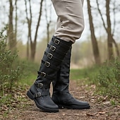 preiswerte Schuhe-Mittelalterlich Renaissance Schuhe Flache Jazzstiefel Pirat Krieger Ritter Wikinger Kreuzritter Kostüm Herren Unisex Seeräuber Steampunk Halloween Karneval Leistung Party / Abend LARP Erwachsene