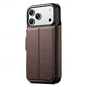 お買い得  iPhone用ケース-電話 ケース 用途 iPhone 17 Pro Max 17 16 15 14 Pro Max 13 Pro Max バックカバー 耐衝撃 レトロ風 PUレザー