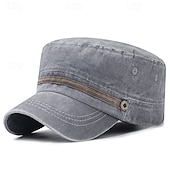 levne Pánská baseballová čepice-Pánské PLacatá čepice Kšiltovka Sluneční klobouk Trucker Hat Černá Námořnická modř Bavlna Módní Na běžné nošení ulice Denní Bez vzoru Nastavitelná Proti sluci Prodyšné