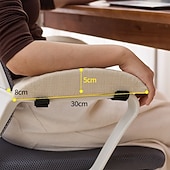 tanie Pokrowce na sofę-Poduszka podłokietnika na krzesło biurowe, poduszka podłokietnika na krzesło biurowe, zmywalny pokrowiec, gruba ergonomiczna poduszka na łokcie, wyściółka podłokietnika do jadalni