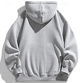 economico felpe con cappuccio da uomo di base-Per uomo Felpa con cappuccio Felpa con cappuccio a zip intera Aalbicocca Nero Bianco Vino Blu marino Con Cappuccio Semplice Coulisse Con zip Tasca Sport &amp; Outdoor Quotidiano Ferie Poliestere