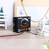 Недорогие Выключатели-Диммер для светодиодной ленты DC12V-24V 30A ШИМ-контроллер для регулятора яркости, регулировка яркости, включение/выключение с алюминиевым корпусом (алюминиевый диммер)