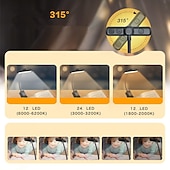 olcso Olvasólámpák-3 színű LED-es csiptetős könyvlámpa, USB-s újratölthető olvasólámpa, hordozható olvasólámpa, hálószobai éjszakai fény