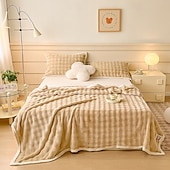 cheap Blankets &amp; Throws-Rabbit Fur Blanket Soft Plush Throw Blanket for Office Nap Single Double Bed Warm Faux Fur Blanket Cozy Sofa Air Conditioning Blanket