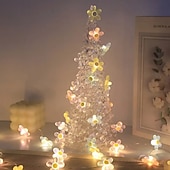 levne LED pásky-girlandový světelný řetěz 2m 20LED květinová tématická osvětlení pro narozeniny svatby oslavy domova Valentýn svátky atmosférické dekorace napájené bateriemi