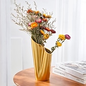 olcso Vázák és kosár-1 db egyszerű és kreatív, kétlyukú gyantás váza modern lakberendezési tárgy nappaliba, tévészekrénybe, virágkompozíció, szárított virág lakberendezési tárgy nappali előszoba dekoráció