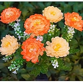 abordables Éclairage au sol-Lampes solaires de jardin, lampe solaire décorative extérieure étanche en forme de fleur, pour jardin, cour, patio, pelouse, décoration extérieure de Noël ou d'Halloween, cadeaux idéaux pour la fête