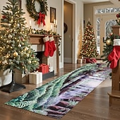 cheap Runner Rugs-Forest Path Runner Rug For Hallway Kitchen Soft Non-Slip Machine Washable  Faux Cashmere Nature Landscape Carpet Woodland Sunlight Design Entryway Runner, Fallen Redwood by Dakota Daetwiler