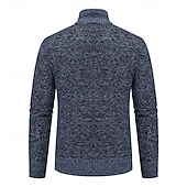 Męskie Sweter Rozpinany Przycięty sweter Sweter z zamkiem Sweter z dzianiny Prążkowany Robić na drutach Zwykłe topy Niejednolita całość Kieszeń Równina Kołnierz stawiany Moda Klasyczny Urlop Dzienne tanie męski sweter rozpinany-Męskie Sweter Rozpinany Przycięty sweter Sweter z zamkiem Sweter z dzianiny Prążkowany Robić na drutach Zwykłe topy Niejednolita całość Kieszeń Równina Kołnierz stawiany Moda Klasyczny Urlop Dzienne