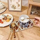 رخيصةأون أدوات القياس-مجموعة من 8 قطع من أكواب القياس والملاعق - أكواب قياس من الفولاذ المقاوم للصدأ بمقبض خشبي، مجموعة ملاعق قياس معدنية، مجموعة قياس المطبخ للمطبخ/الطعام/الخبز