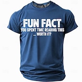  Maglia uomo divertente 'Curiosità hai speso tempo a leggere questo... Ne vale la pena?' grafica a maniche corte