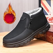 حذاء شتوي رجالي سهل الارتداء من الجلد الصناعي مع بطانة من الصوف - حذاء مريح ودافئ للطقس البارد والنزهات غير الرسمية رخيصةأون أحذية الشتاء والثلوج-حذاء شتوي رجالي سهل الارتداء من الجلد الصناعي مع بطانة من الصوف - حذاء مريح ودافئ للطقس البارد والنزهات غير الرسمية