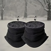 Недорогие отопление охлаждение-2 зимних теплых гетра для шеи для мужчин – утолщенные, дышащие, с мягкой флисовой подкладкой, ветрозащитные для езды на велосипеде и активного отдыха, универсальные, можно носить как грелку для шеи,