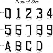 olcso Dekoratív fények-megvilágított házszámok kültérre, vízálló megvilágított címtábla, 12 V-os modern LED-es háttérvilágítású házszám otthonra, garázsba, üzletbe