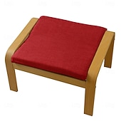 cheap Dining Chair Cover-POÄNG Stool Chair footstool Cover Solid Color Quilted Polyester Slipcovers