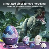 abordables Luces de Decoración de Habitación-Proyector Aurora Huevo de Dinosaurio luz LED nocturna de galaxia control remoto Bluetooth temporizador para decoración de dormitorio y sala de estar regalo de San Valentín
