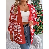 Naisten Neulos Neule Vapaa-aika Pehmeä Joulu poro lumihiutaleet Joustin Avoin etuosa Kudottu Pitkähihainen Tavalliset topit Neuloa ulko- Päivittäin Viikonloppu Valkoinen Rubiini Syksy Talvi halpa Jouluiset neuleet-Naisten Neulos Neule Vapaa-aika Pehmeä Joulu poro lumihiutaleet Joustin Avoin etuosa Kudottu Pitkähihainen Tavalliset topit Neuloa ulko- Päivittäin Viikonloppu Valkoinen Rubiini Syksy Talvi