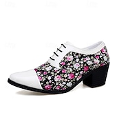 abordables Chaussures Déclaration-Chaussures à talons hauts noires à motif floral pour homme – Design élégant et tendance, parfaites pour les événements formels, les tenues tendance et les sorties en soirée